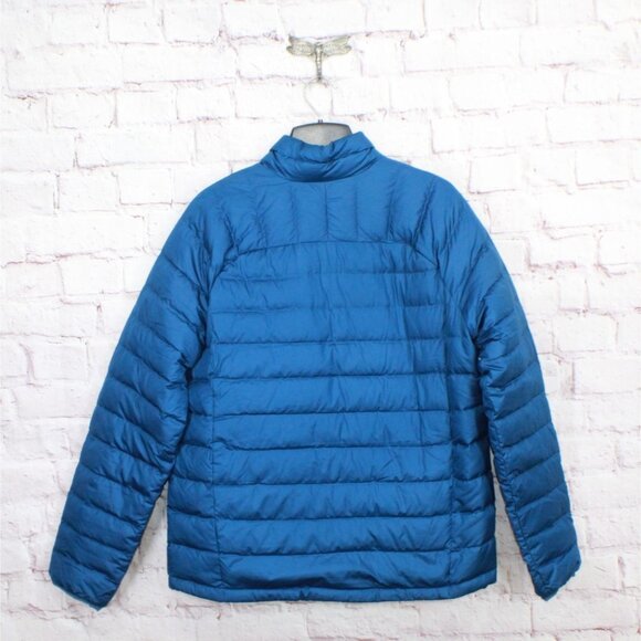 LL Bean Beans Down Jacket Full Zip Quilted Fleece Lined Polyester Blue L - Picture 9 of 10
